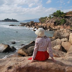 woman on the beach