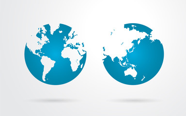 Earth globe Icon set