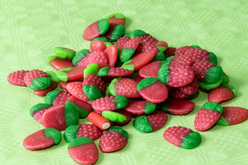 colorful candies strawberries