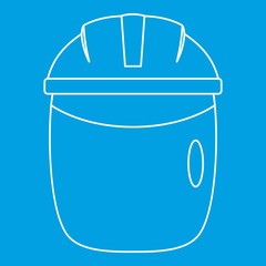Welding apron icon blue outline style isolated vector illustration. Thin line sign