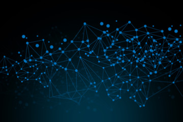 ai robotic, social internet of things, technology abstract futuristic cyber net web connect to network background illustration 3d rendering, atom molecule of science, signal of data