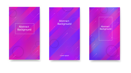 Fototapeta premium Gradient, neon, lines, forms. Vector. Color geometric gradient, abstract background. Creative cover in a minimalist style.