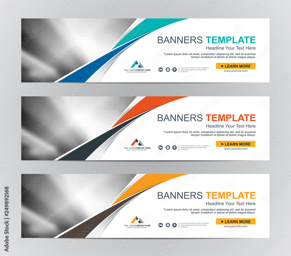 Wall mural abstract web banner design background or header templates