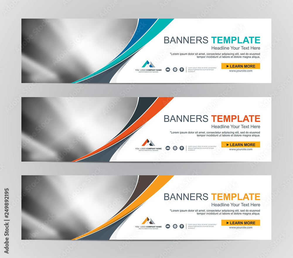 Poster abstract web banner design background or header templates