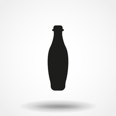 Plastic bottle vector illustration, solid design icon