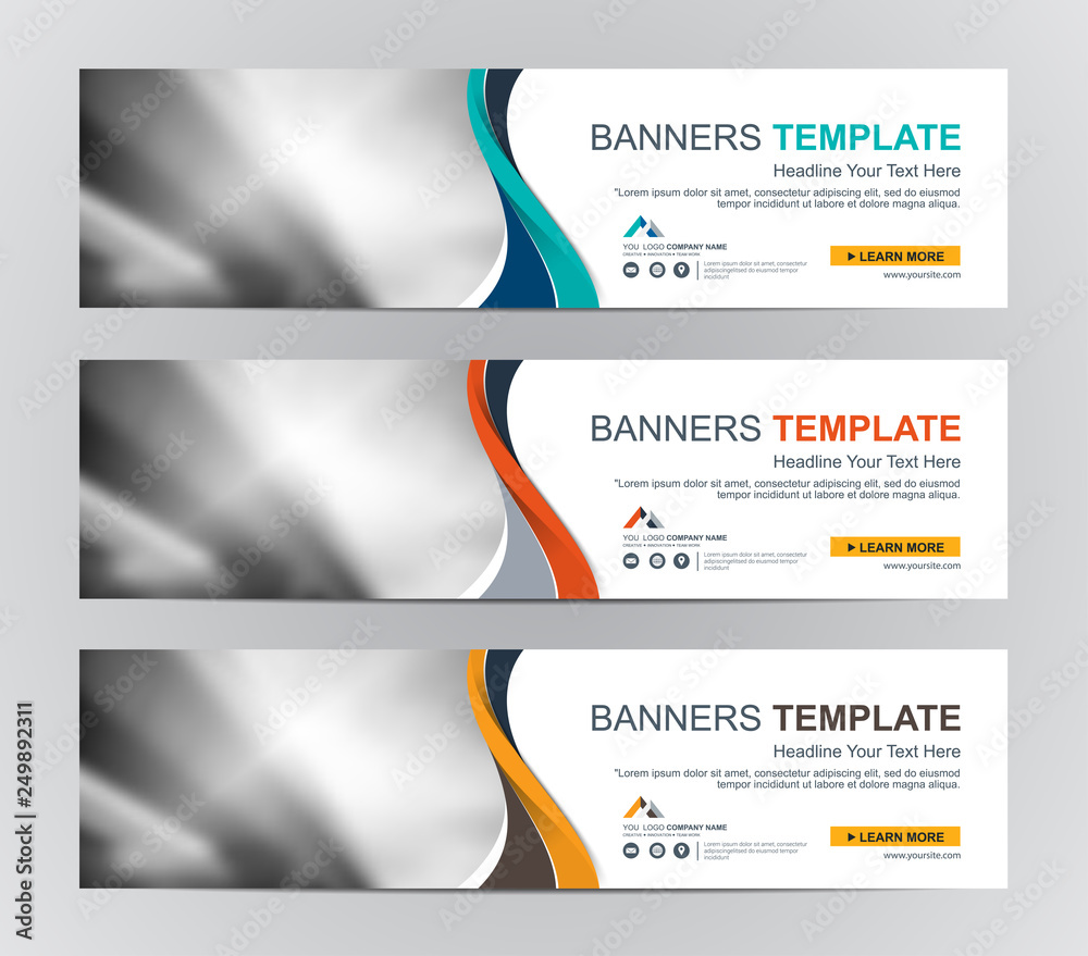 Wall mural abstract web banner design background or header templates