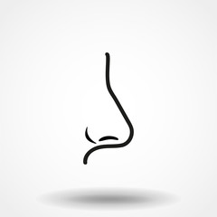 Human nose vector isolated