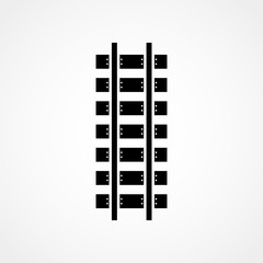 Railway icon flat. Illustration isolated vector sign symbol