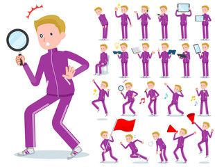 flat type school boy jersey White_Action