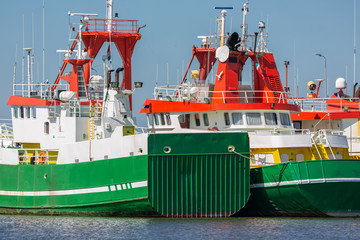 Supply vessels offshore activities in Dutch harbor Lauwersoog