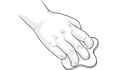 kid hand holding jigsaw vector