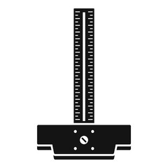 Obraz premium Architect ruler icon. Simple illustration of architect ruler vector icon for web design isolated on white background