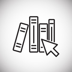 E-Learning line icon on white background for graphic and web design, Modern simple vector sign. Internet concept. Trendy symbol for website design web button or mobile app