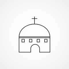 The Church line icon, a logo on a white background