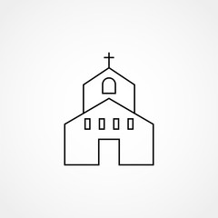 The Church line icon, a logo on a white background