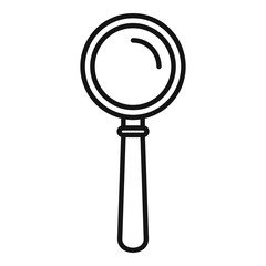 Magnify glass icon. Outline magnify glass vector icon for web design isolated on white background