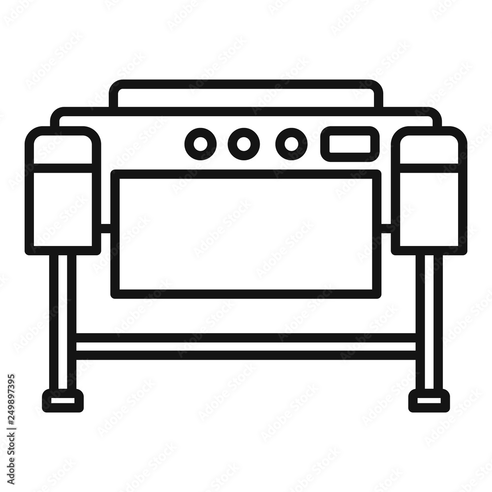 Poster printer plotter icon. outline printer plotter vector icon for web design isolated on white backgroun
