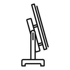 Architect wood stand icon. Outline architect wood stand vector icon for web design isolated on white background