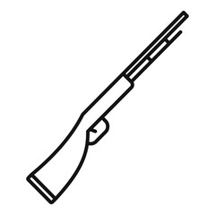 Police shotgun icon. Outline police shotgun vector icon for web design isolated on white background