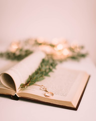 open book with flowers