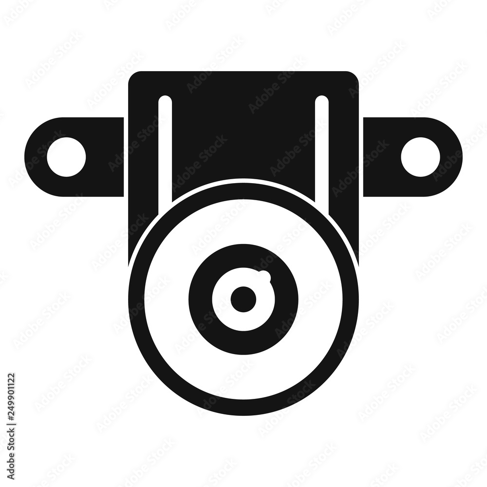 Poster action small camera icon. simple illustration of action small camera vector icon for web design isol