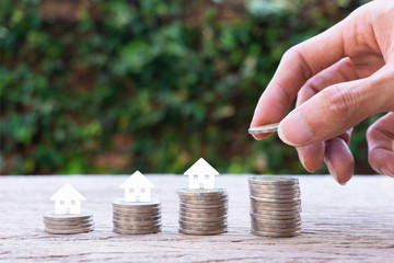 Property investment, home loan, house mortgage, resident financial concept.