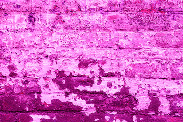 Texture, brick, wall, it can be used as a background . Brick texture with scratches and cracks