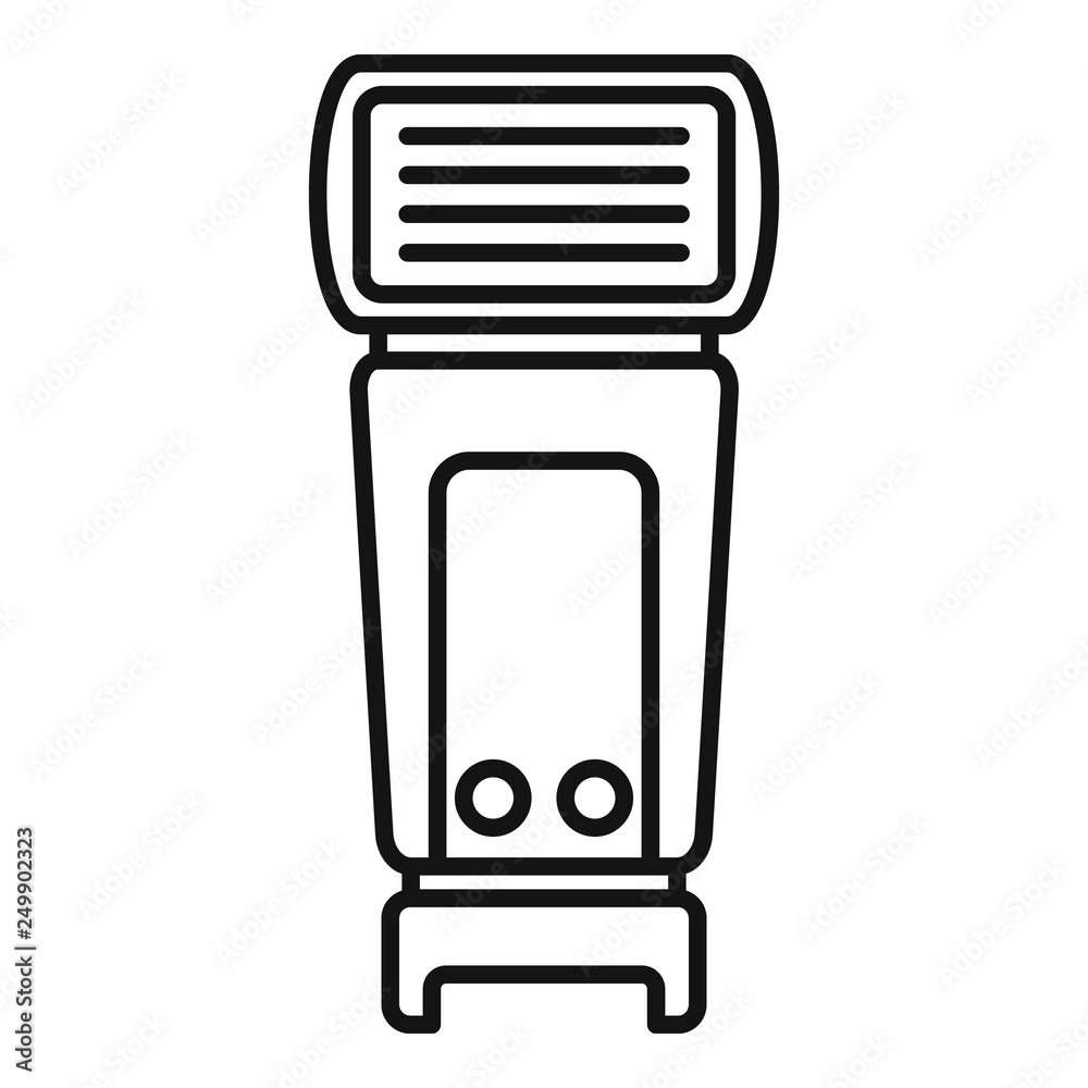 Poster camera flashlight icon. outline camera flashlight vector icon for web design isolated on white backg