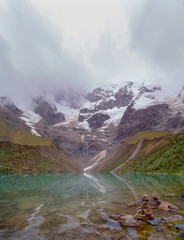 Humantay lake in Peru on Salcantay mountain in the Andes