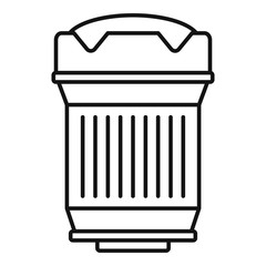 Lens ring icon. Outline lens ring vector icon for web design isolated on white background