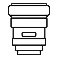 Modern lens icon. Outline modern lens vector icon for web design isolated on white background