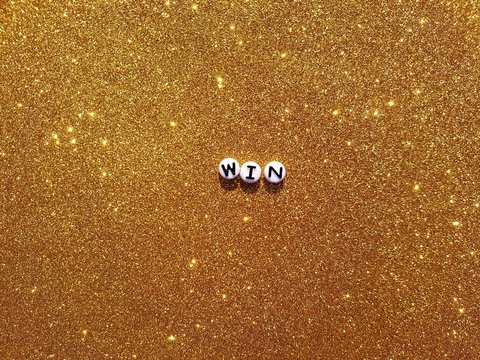 Winner Golden Glitter Background