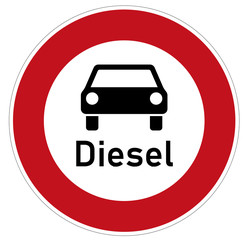 German Traffic Sign "dieselfahrverbot"