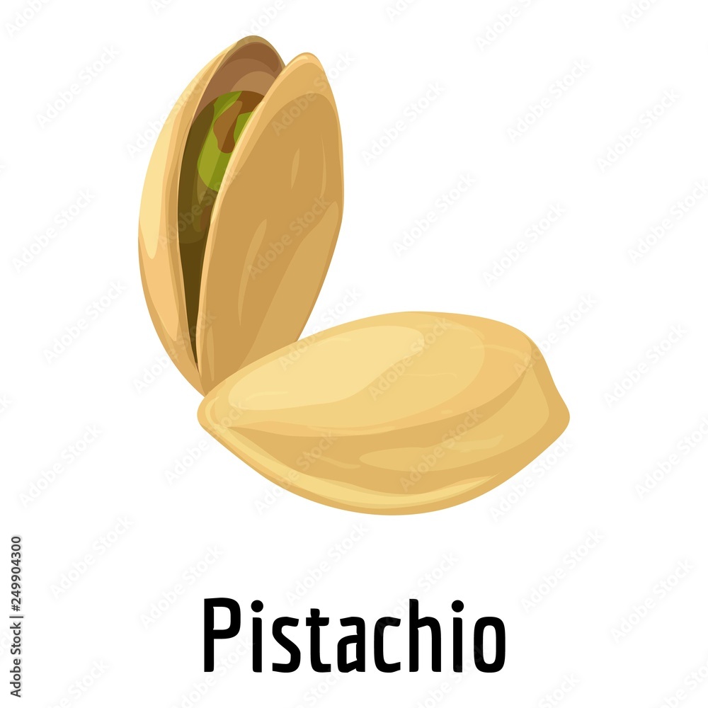 Poster Pistachio icon. Cartoon of pistachio vector icon for web design isolated on white background