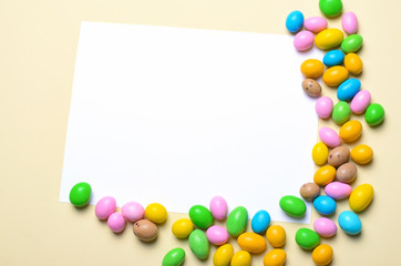 Chocolate Eggs on Bright Background, Sweet Easter Treat