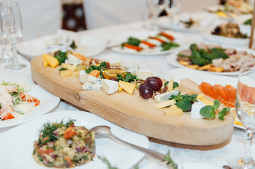 table set for wedding or another catered event