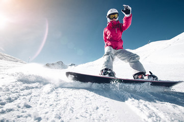 Snowboarder on .the sloap
