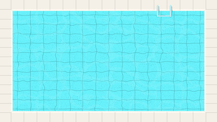 Swimming pool top view. Vector Illustration for background, poster or banner.