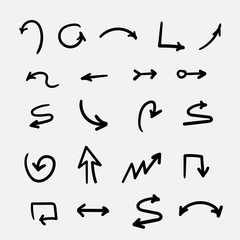 set of vector arrows