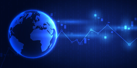 Stock market data.Abstract background with graph chart finance. Stock market and exchange. Business concept. Vector illustration