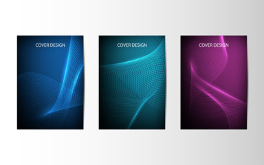 Abstract vector brochures with geometric background, annual report, design templates, future Poster template design