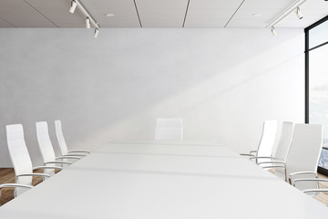 Modern meeting room with empty copyspace