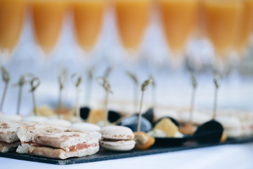 Aperitifs class and elegant for reception and quality events