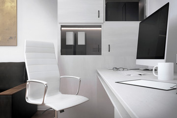 Designer desktop side view