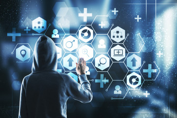 Medicine and data theft concept