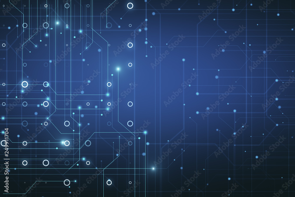 Poster glowing circuit background