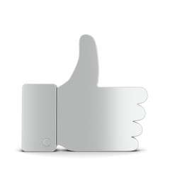 Like thumb up social network symbol