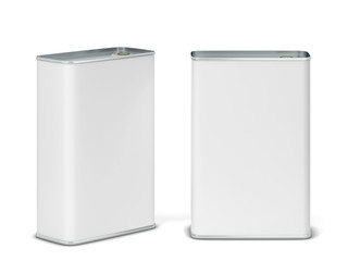 Olive oil tin can package mockup