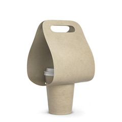 Coffee cup holder mockup