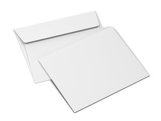 Blank paper envelope mockup